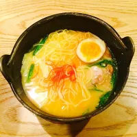 Snapdishの料理写真:白鶏ラーメン|sayakaさん