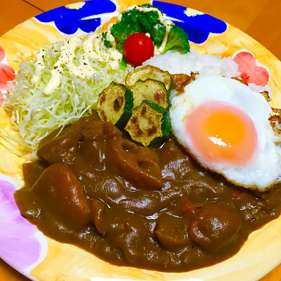 Snapdishの料理写真:2日目の根菜ゴロゴロカレープレート|カウンター嬢さん