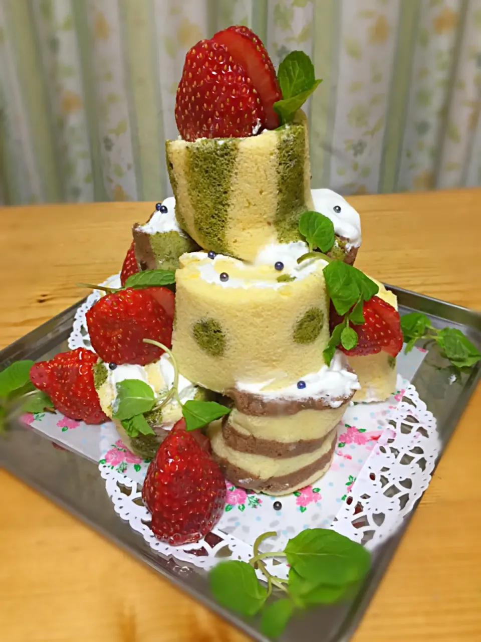 Snapdishの料理写真:♡15回目の結婚記念日ケーキ♡|*✧みな*✧さん