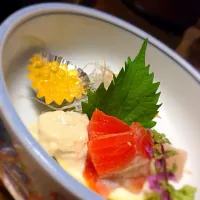 Snapdishの料理写真:#osashimi #niconico-so|Kenji  Sugitaさん