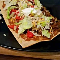 Snapdishの料理写真:My Lil Foodie Princess Favorite Taco Pizza #Pizza  #Mexican #Tasty