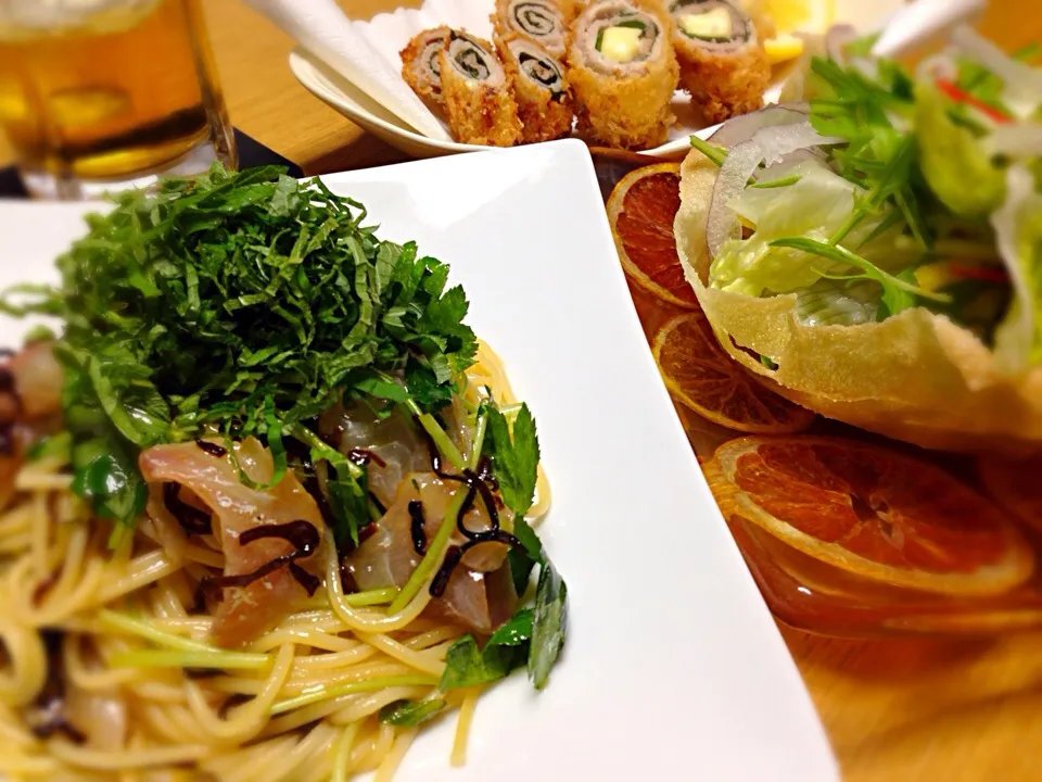 トモコちゃんの見て食べたなってん😄鯛のミツバのパスタ🍴|川上千尋さん