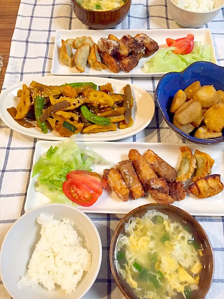 ハマチの竜田揚げ、里芋煮っころがし、根菜の甘辛キンピラ|Shiori Kobayashiさん