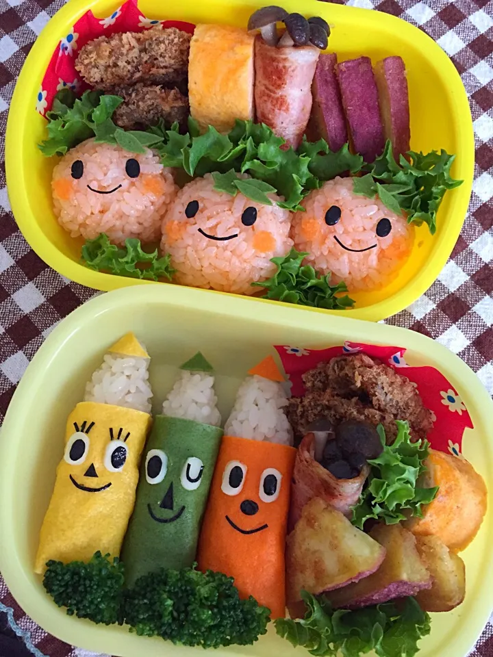 なかよしみかん&色鉛筆のおにぎり弁当☆|Junkoさん