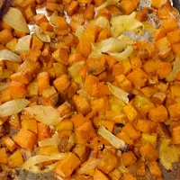 roasted butternut squash and sweet potatoes with onions and garlic|Brianaさん