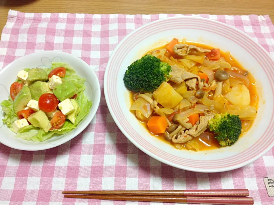 豚肉で💗野菜たっぷりトマト煮込み|たきゃたさん