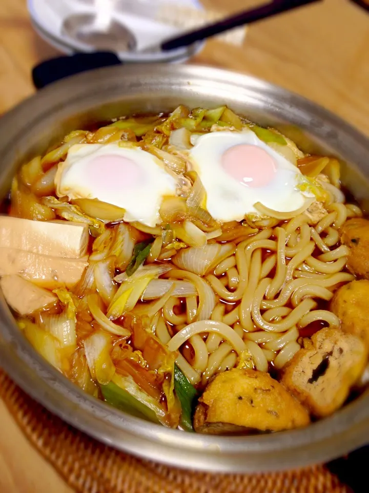 すき焼き風うどん鍋＊11/12|ゆきぼぅさん