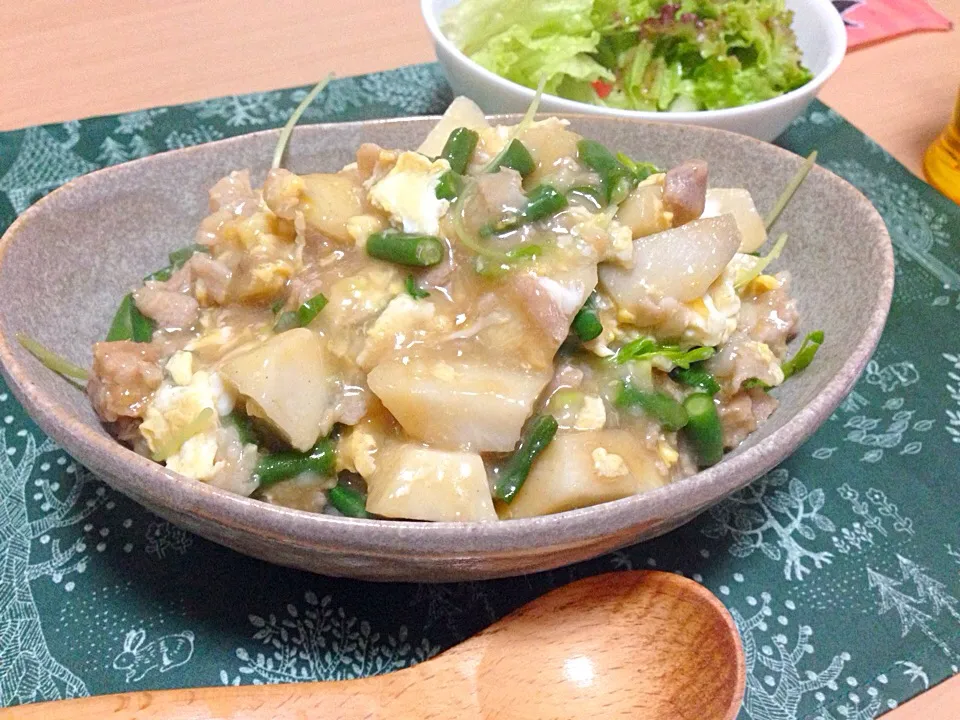 里芋のそぼろあんかけ丼|みらっこ˚﹢はたち!!は26になりましたさん