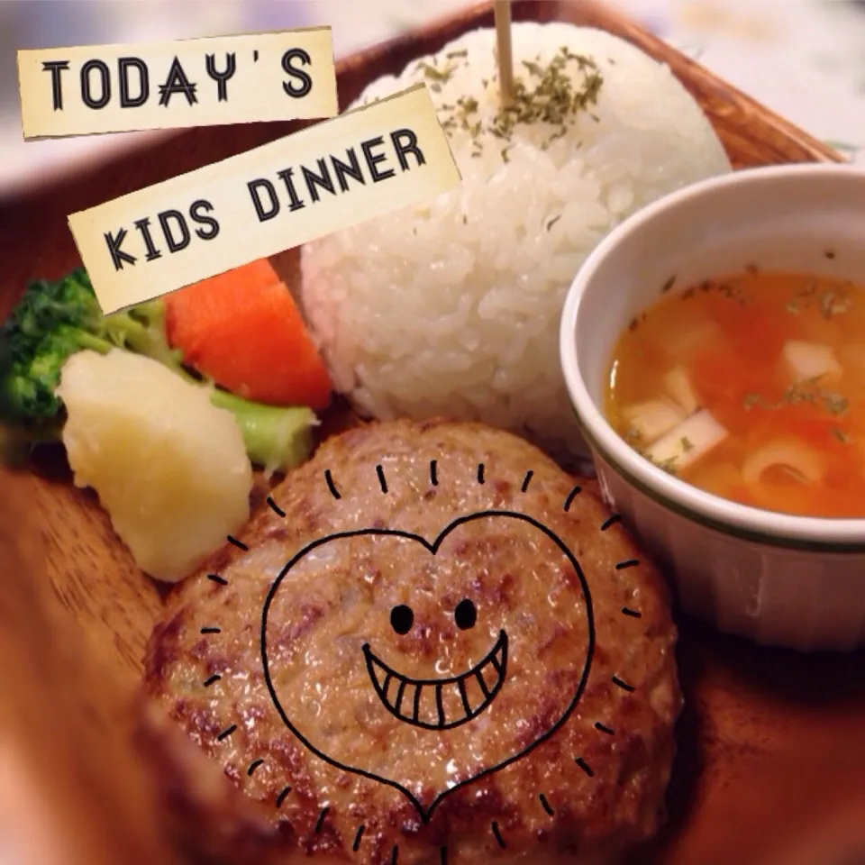 子供たちの夕飯！kidsplate|ʕ •́؈•̀ ₎maiʕ •́؈•̀ ₎さん