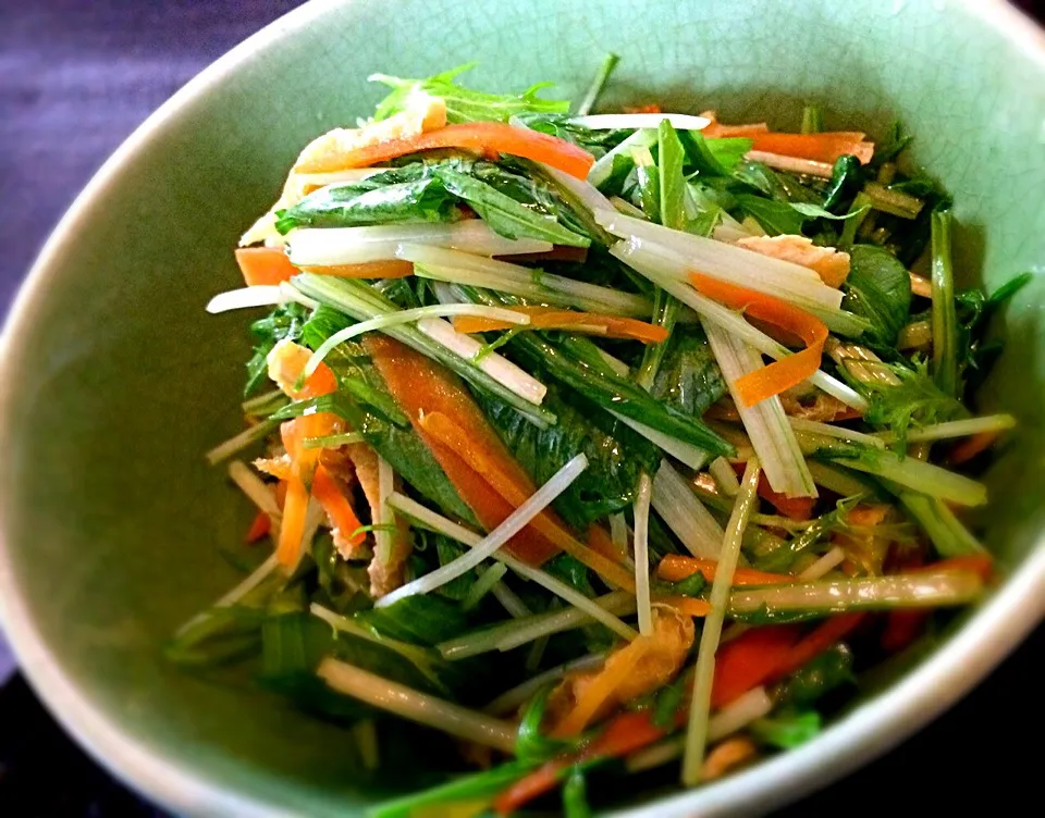 まちまちこさんの料理 滋賀のお義母さんに教えてもらった水菜がいっぱい食べれるやつ|ぷっくりんこ💙さん