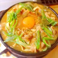 Snapdishの料理写真:鍋焼きカレーうどん|植田 まみさん