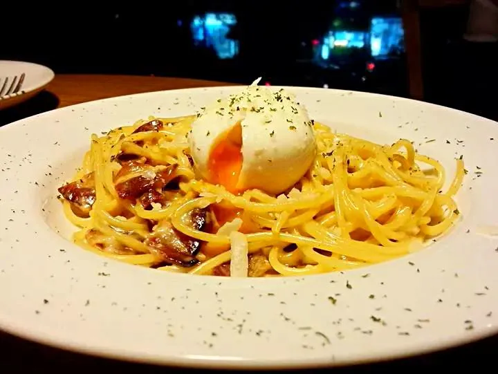 Spagetti Cabonara with egg 
 #spagetti #yummy #good #like|Tikさん