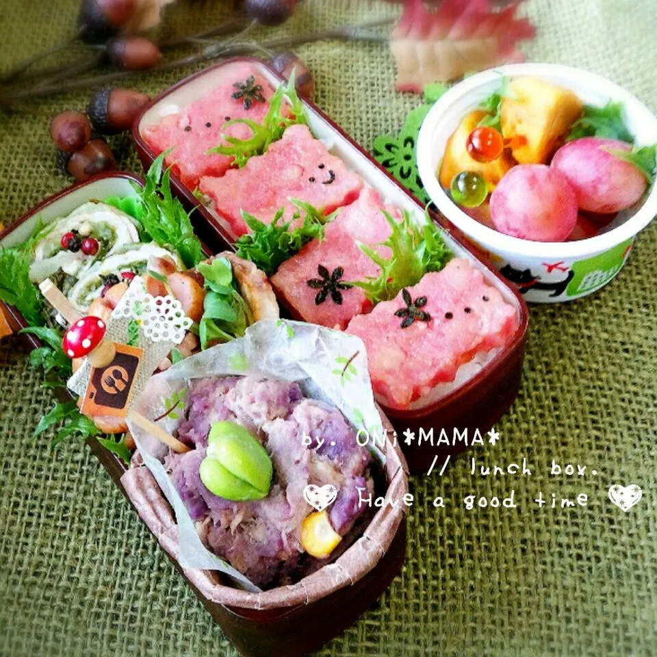 紫芋ポテトサラダで娘のお弁当|ONI*MAMA*さん