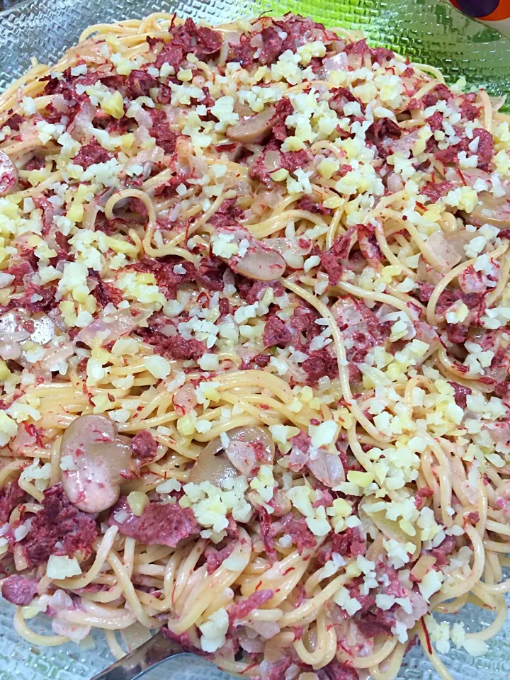 Snapdishの料理写真:pasta w/ cornbeef|gachiyunaoさん