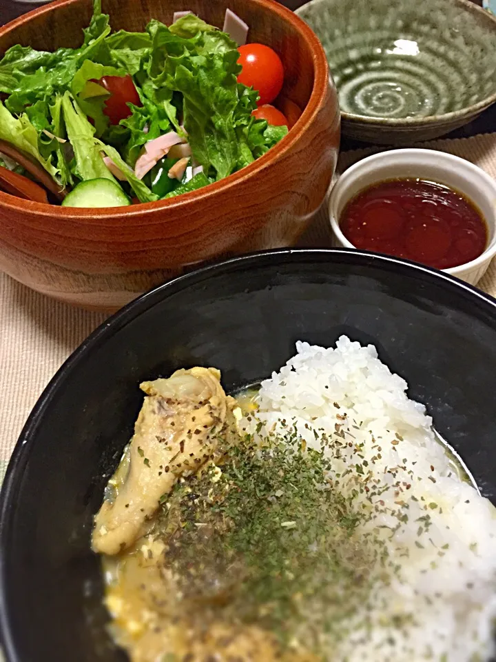 Snapdishの料理写真:はると作グリーンサラダ イエローカレー|Shiho Hashimotoさん