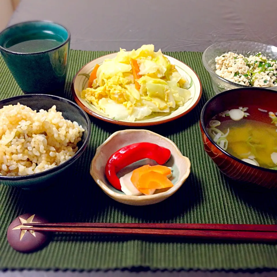 夕餉 〜キャベツの卵とじ〜|えり(ぼちぼち)さん