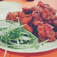 korean spicy fried chicken #friedchicken #koreanstyle #korea|nawwarah aaseriさん