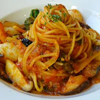 spicy shrimp pasta #vivapolo #korea #pasta #pizza #chanyeol|nawwarah aaseriさん