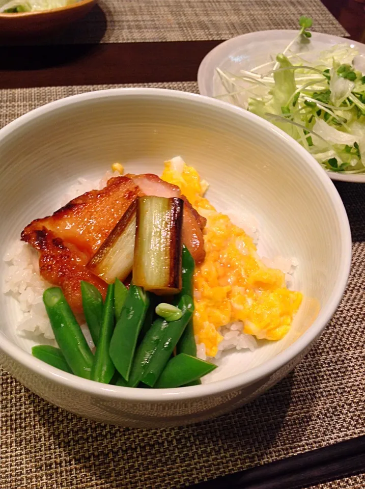 三色鶏照り丼|nijigoroさん