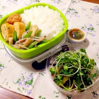 Snapdishの料理写真:茄子の冷しゃぶのお弁当|mapleさん