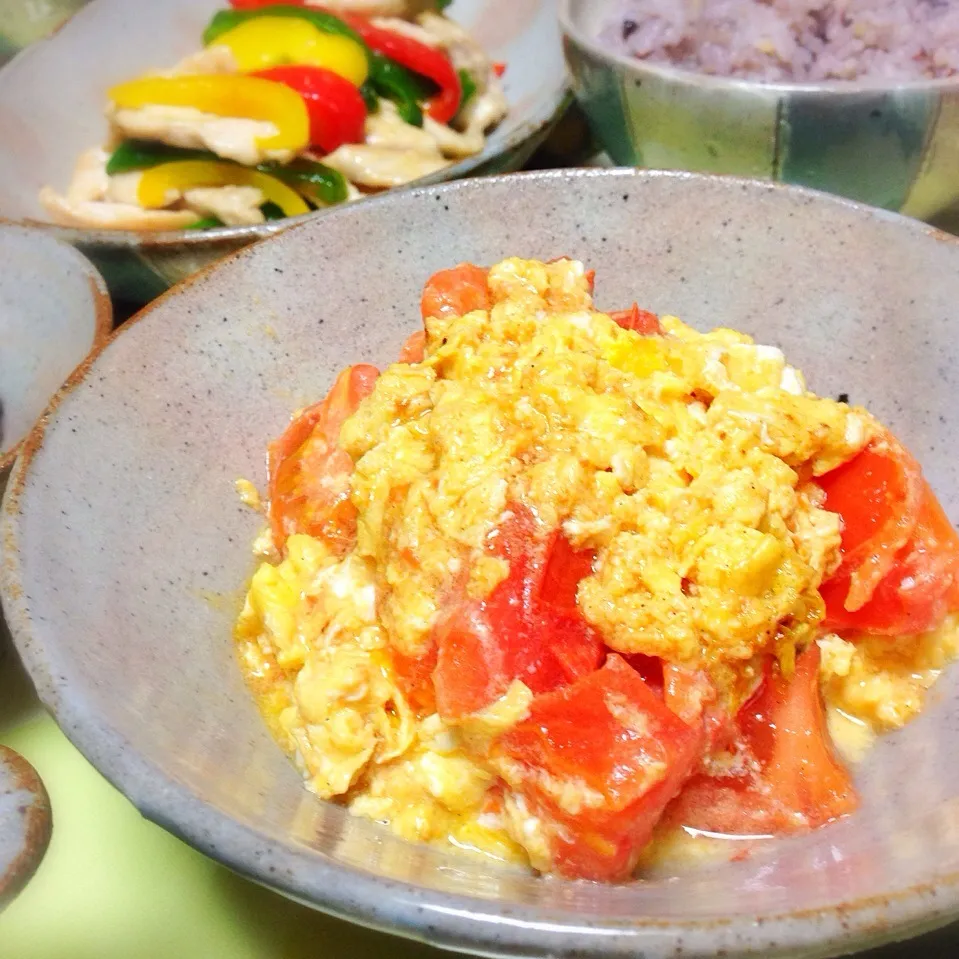 中華屋の味。トマトと玉子の炒め。|うさ爺さん