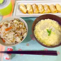 ♡まぜご飯&水餃子スープ♡|shokoさん