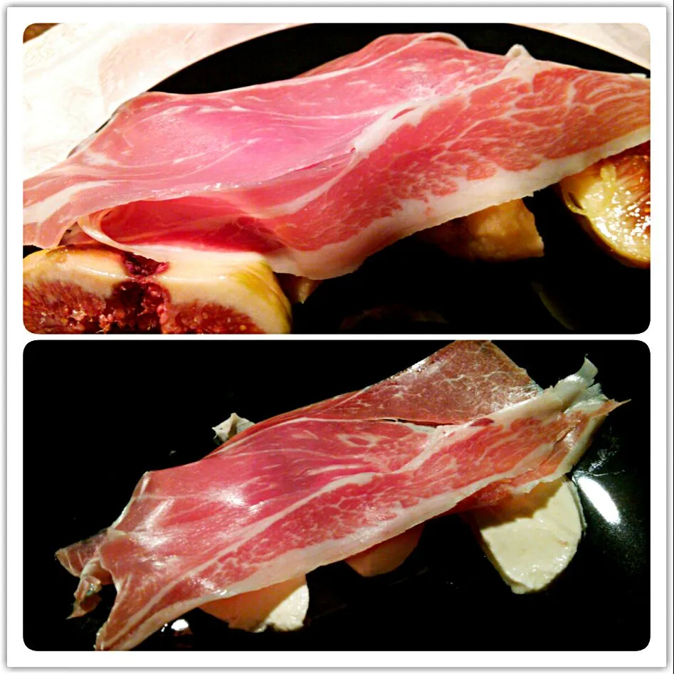 Jamon Iberco con Higo y Jamon Iberco con Mozzarella!
イチジクとイベリコハム（上）とイベリコハムとモッツァレッラ（下）＼(^^)／|quitaさん