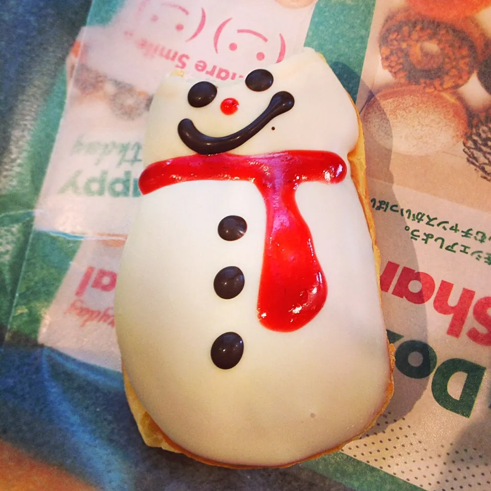 chocolate snowman @krispy kreme doughnuts|あぼちさん