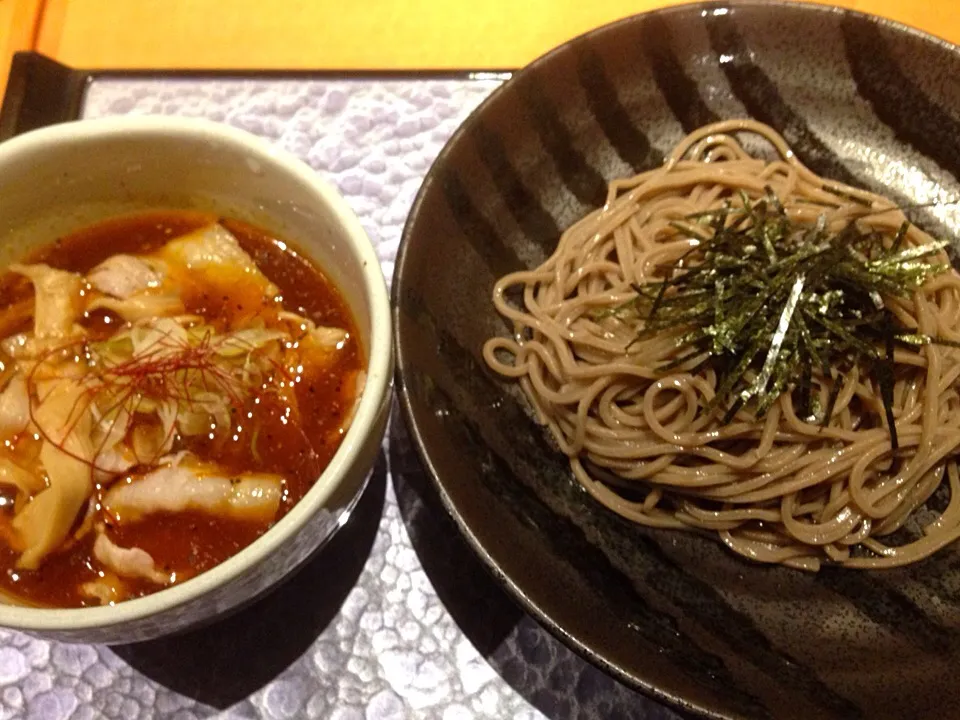 つけ蕎麦安土 豚つけ蕎麦|酩酊親父さん