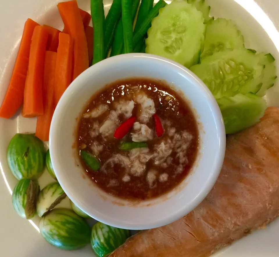 น้ำพริกปู+salmon|Wanchaiさん