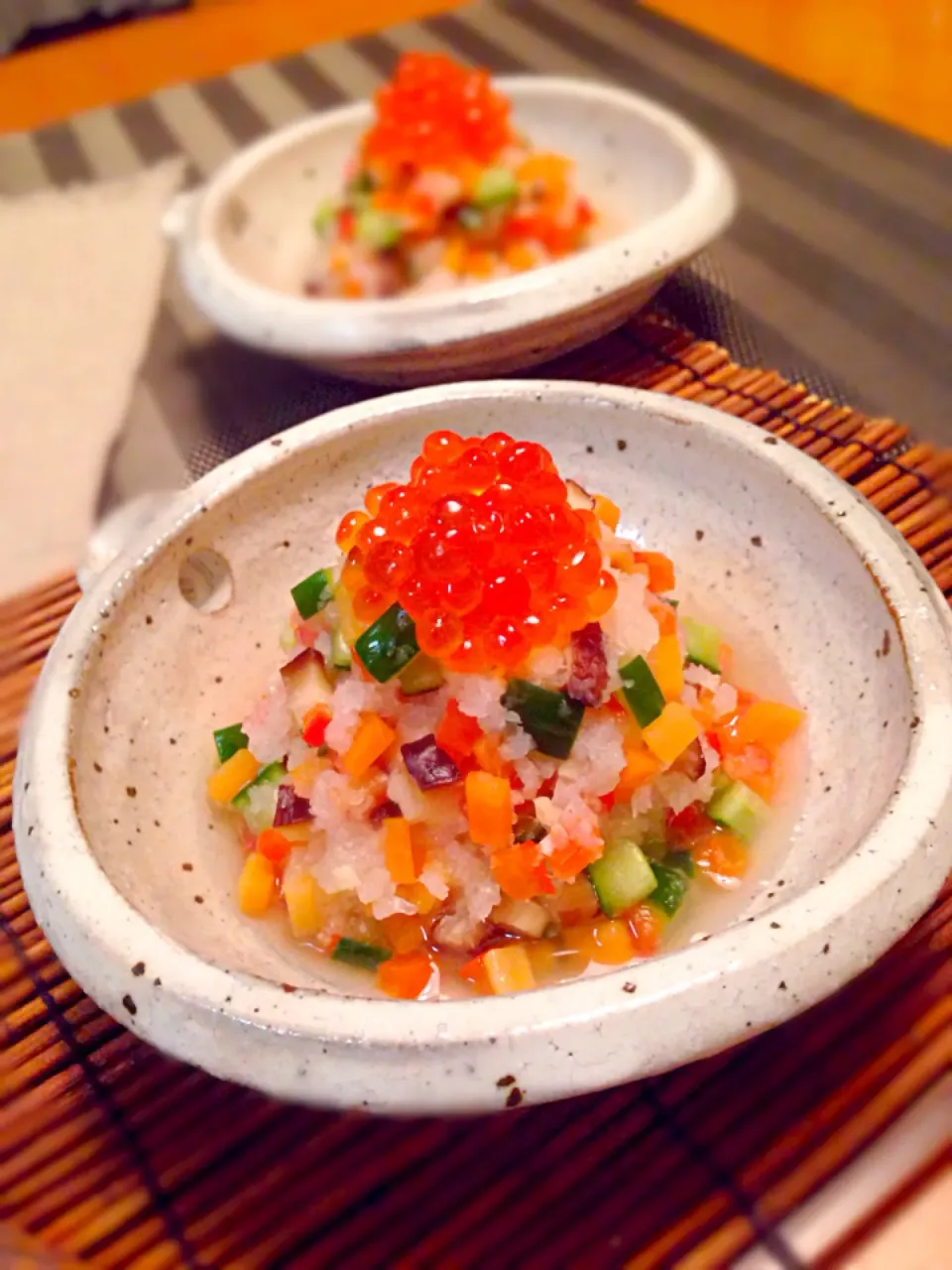 鍋の箸休めにぴったりの小鉢😊☝️イクラとカラフル野菜の鎌倉漬け🍲|チョッパー＆ホヌさん