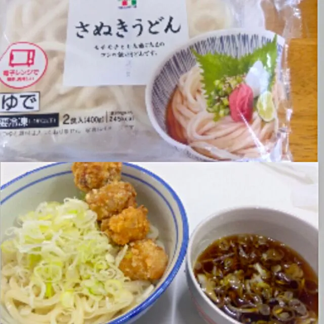 冷凍讃岐うどんで、から揚げ棒アレンジ！
セブンイレブン|sakumaさん