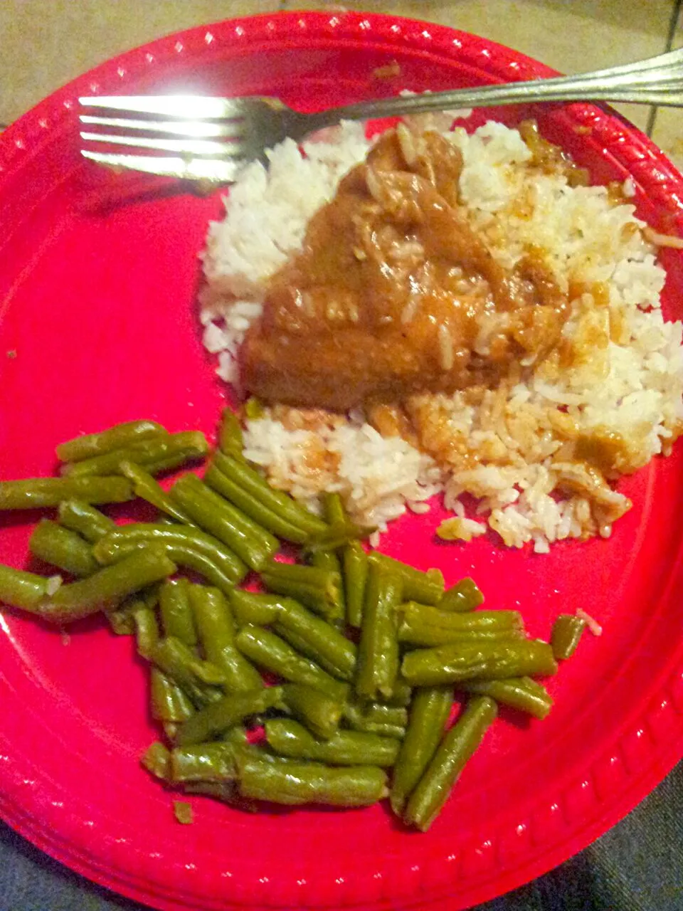 I Cooked Southern Smothered Chicken Wings 🍗 With Green Beans 🌟 My Lil Foodie Princess Plate We #Eat #Love #Pray #chicken #Dinner #American cuisine #Rice #Vegeta|Alisha GodsglamGirl Matthewsさん