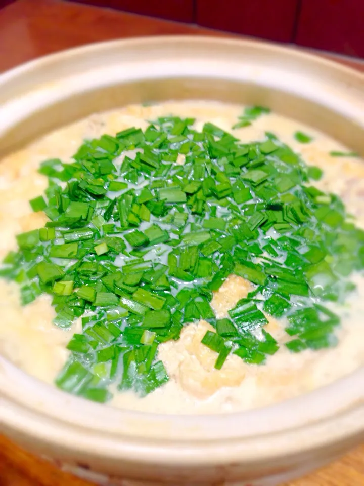 パパたん手料理！ふみの大好きな豆汁鍋🍲作ってもらいましたぁ〜(இдஇ`。)嬉しすぎて涙がぁ〜(இдஇ`。)💓💓💓|ふみさん