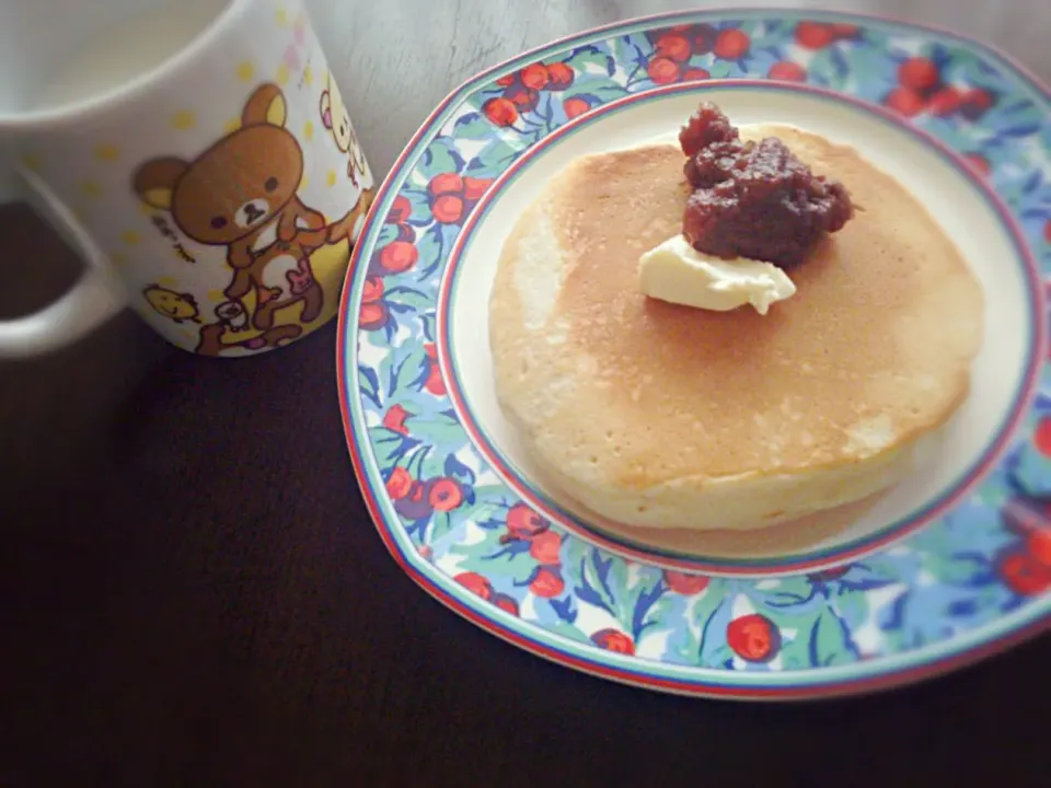 ホエーパンケーキ と 飲むヨーグルト風|はつさん