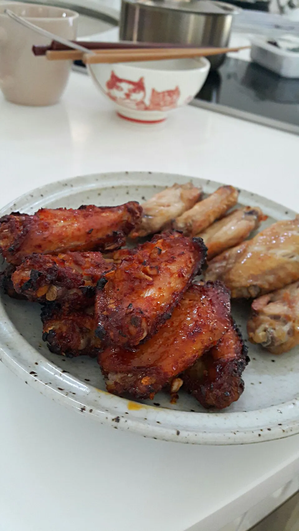 homemade spicy wings for me and unflavored ones for my dogs|Ji Yoon Kimさん