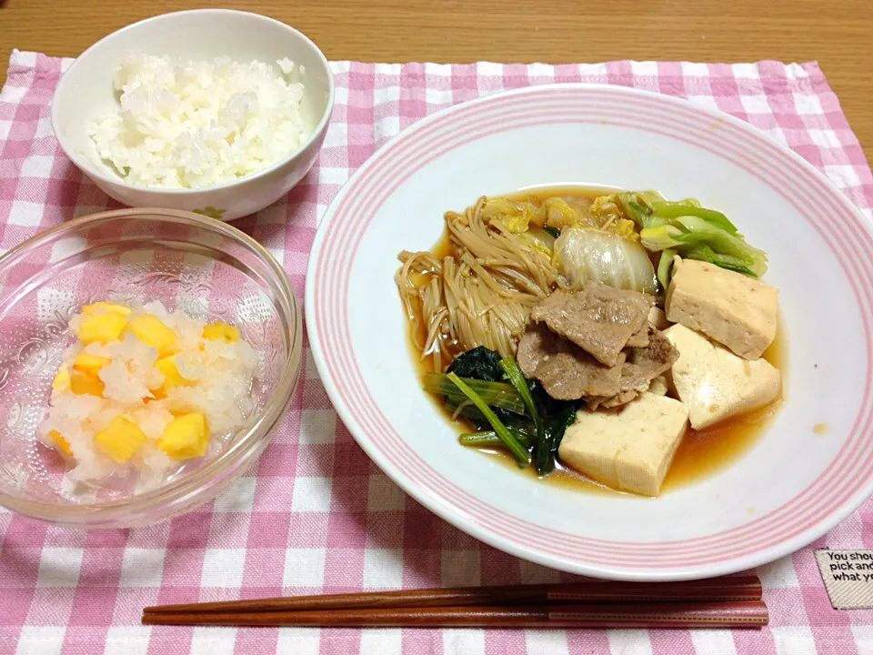 肉豆腐でばんごはん☺️|たきゃたさん