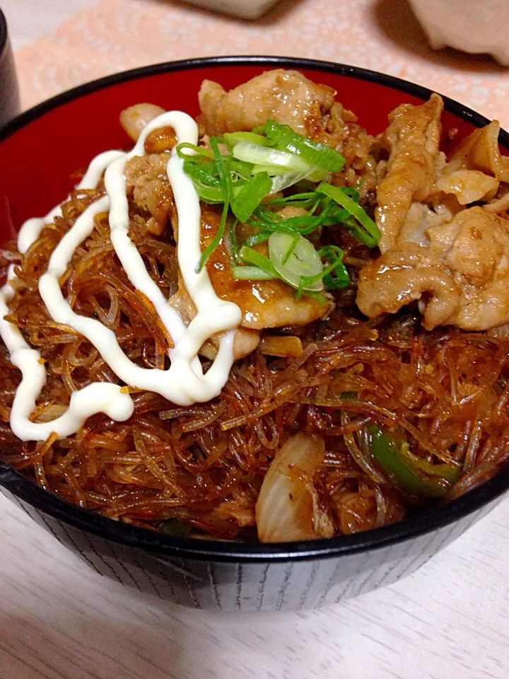 豚チャプチェ丼|あやにん食堂さん