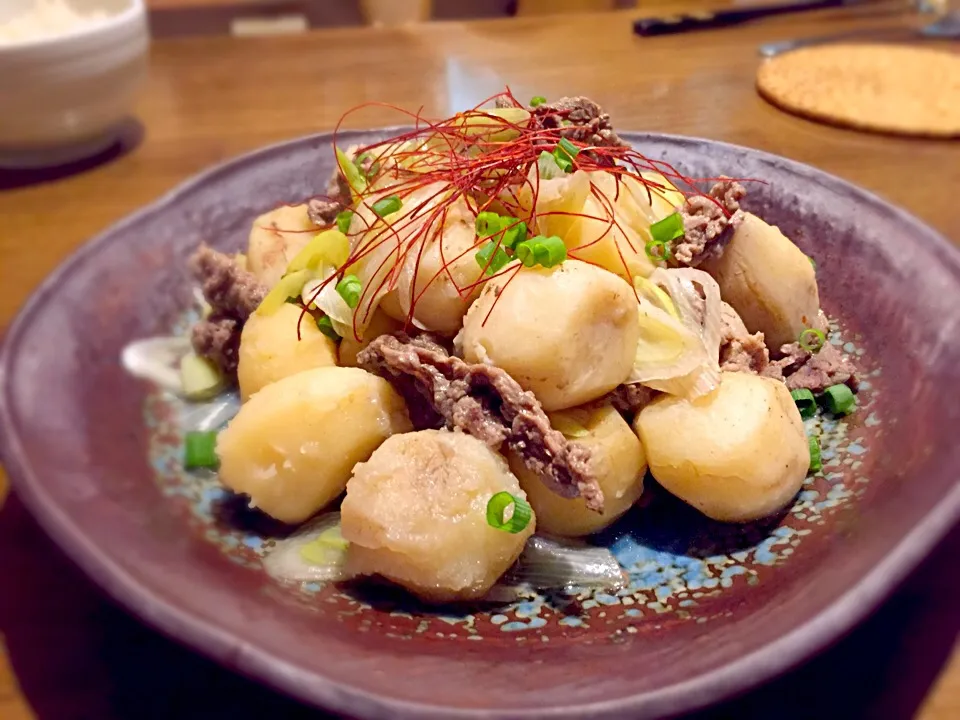 我が家の里芋と牛肉の煮物(o^^o)|Ayaさん