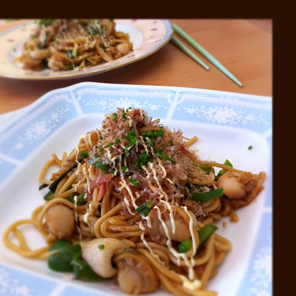 帆立入り我が家の焼きそば|かろやんさん