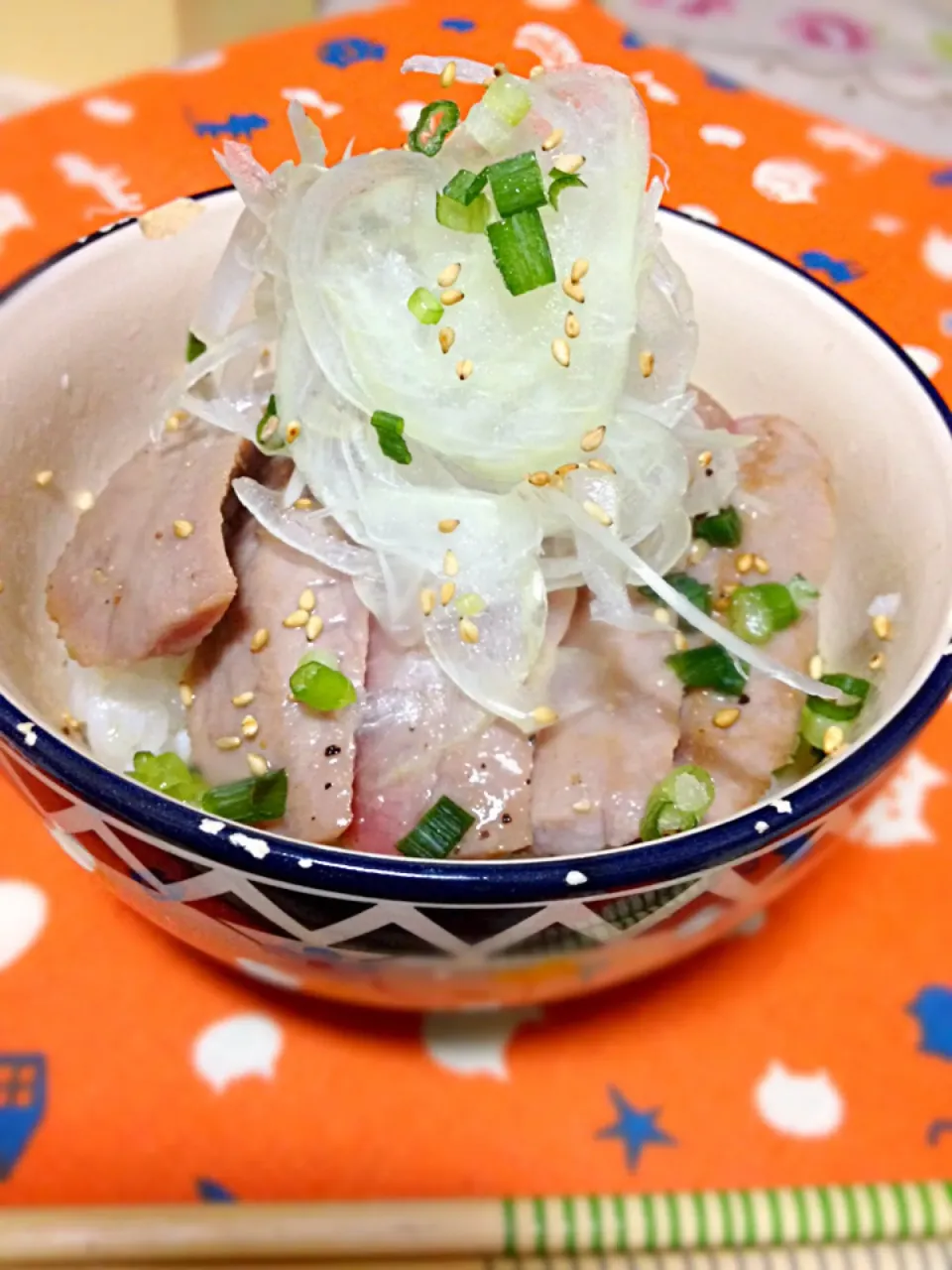 まぐろステーキ丼◎塩だれ|ななおさん