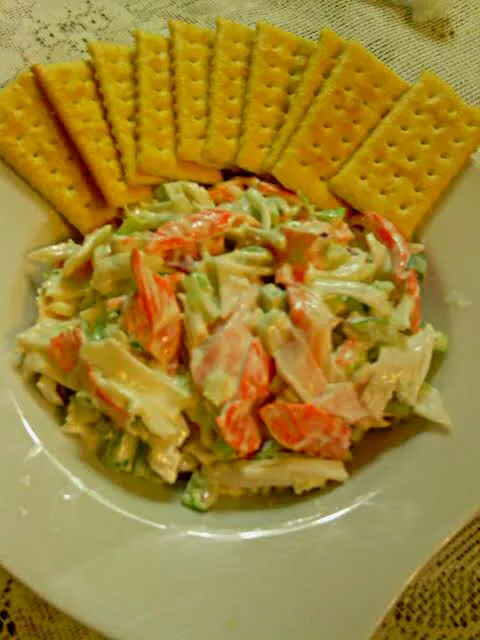 Visiting My Aunt & she made Texas Crab Salad 🍀 Hope I don't eat it all #Greedy #Family #SundaySuppers #salad #Seafood We #Eat #Love #Pray 💓|Alisha GodsglamGirl Matthewsさん