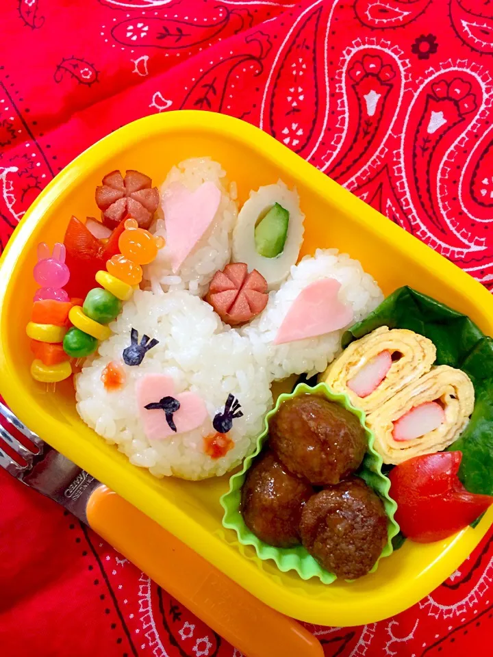 Snapdishの料理写真:初めての娘のお弁当♡|Ria❤︎mamaさん