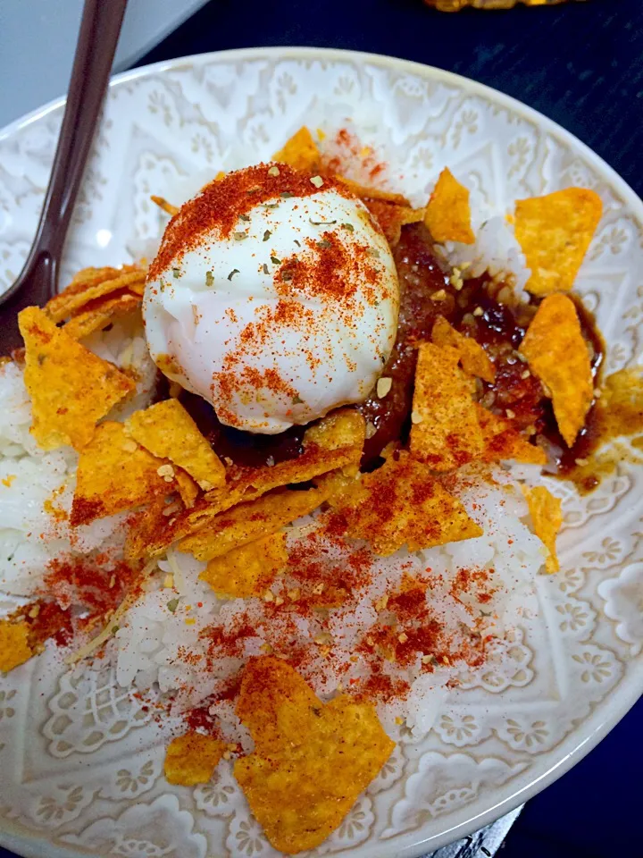 ロコモコ風 TACOライス|時間も食費も節約したいさん