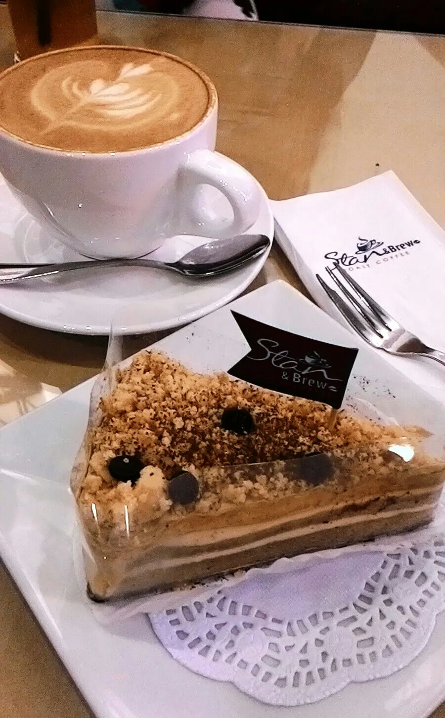 rum and raisin white chocolate cake n cappuccinos ...|Frannyさん