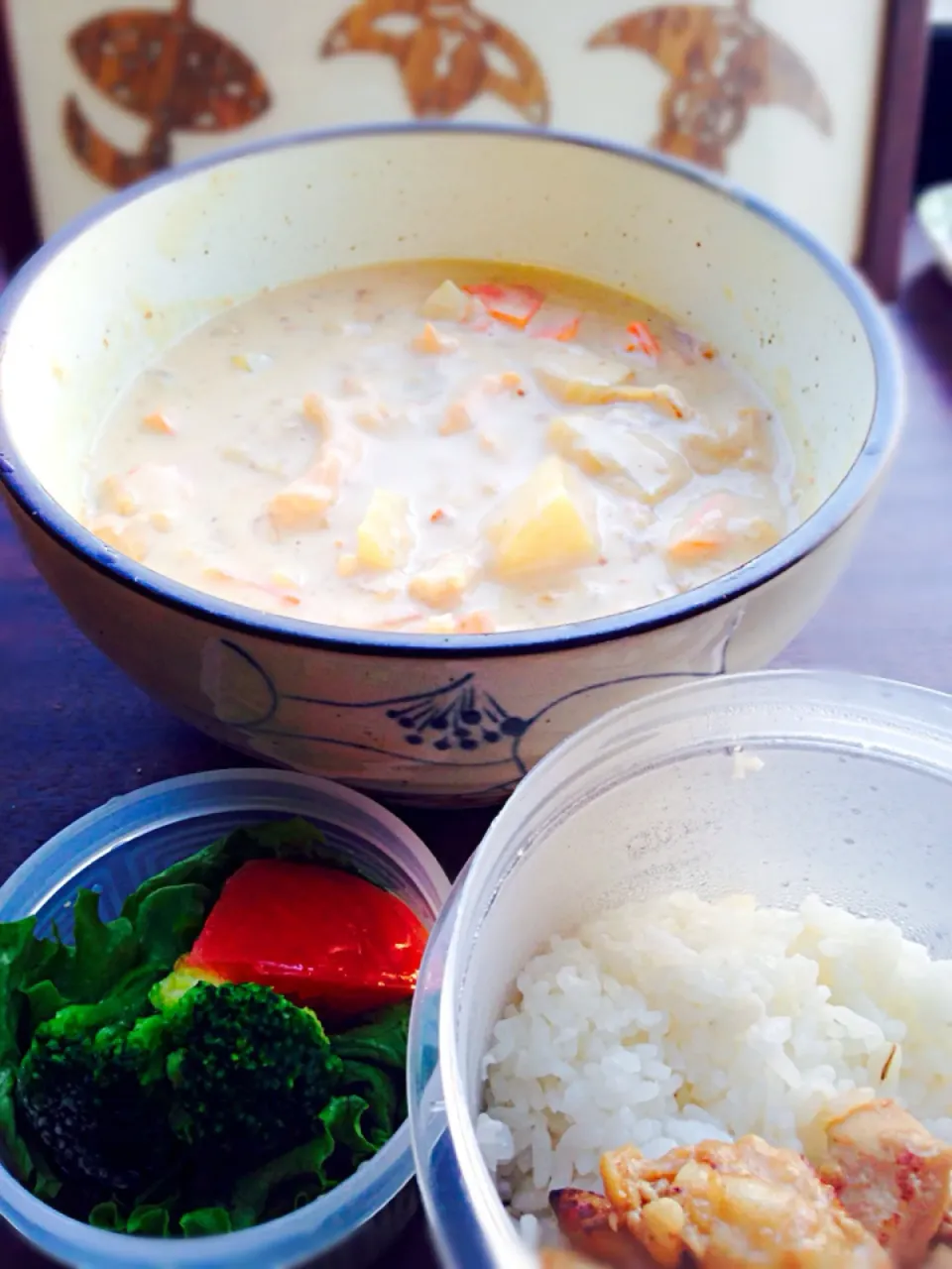 Lunch for girls on 18 November 2014 Soy milk stew|Yuriさん