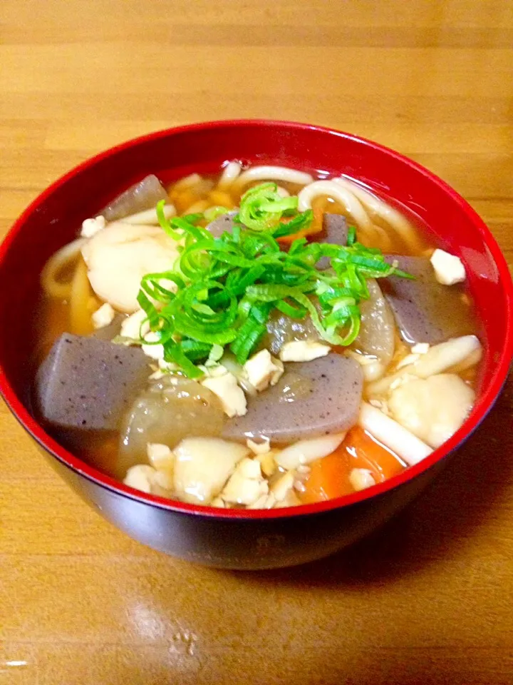 けんちんうどん🍲残りのけんちん煮で|まいりさん