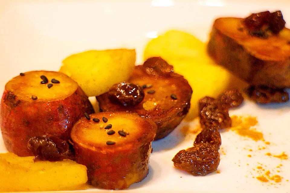 Sweet potato sauté w apples n raisins #vegan|Leahさん