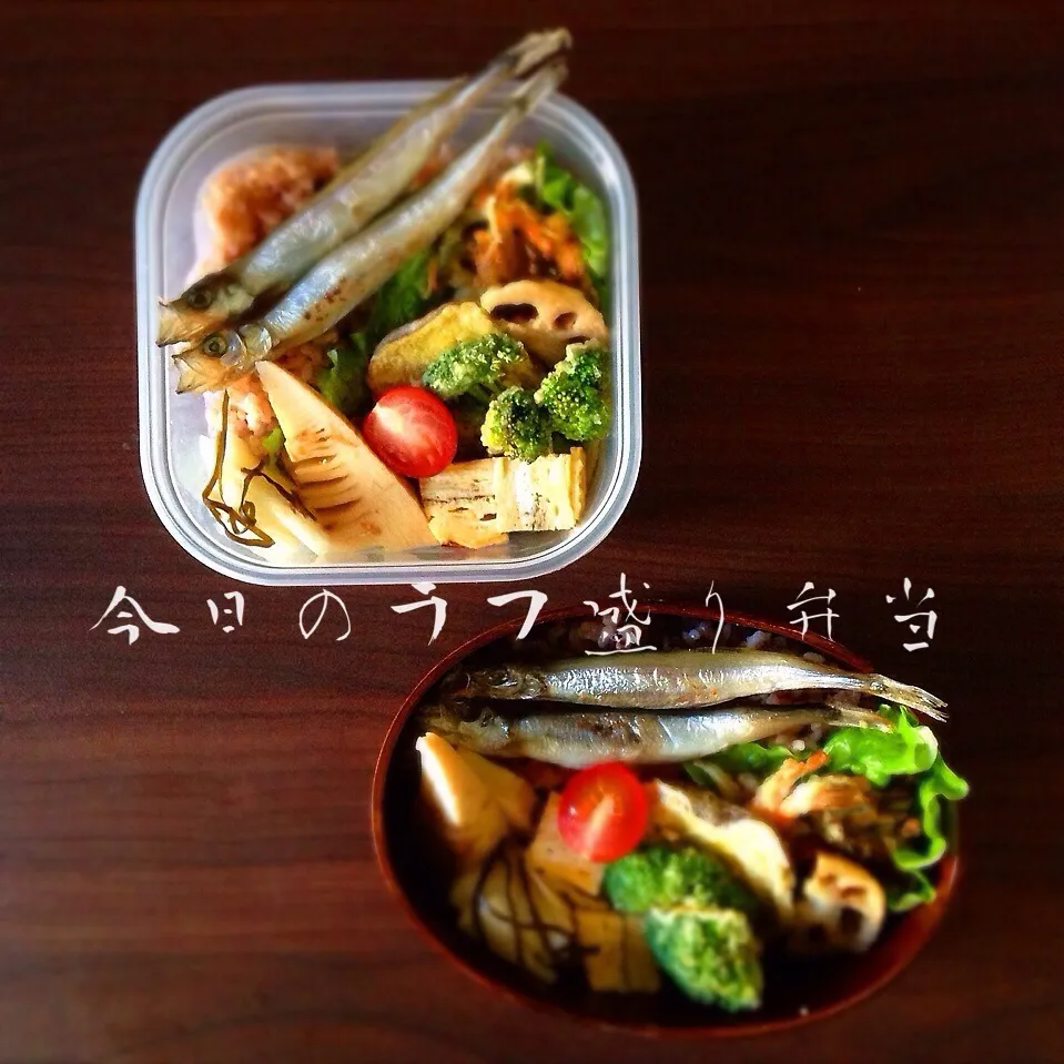 Snapdishの料理写真:ししゃも弁当|colzaさん