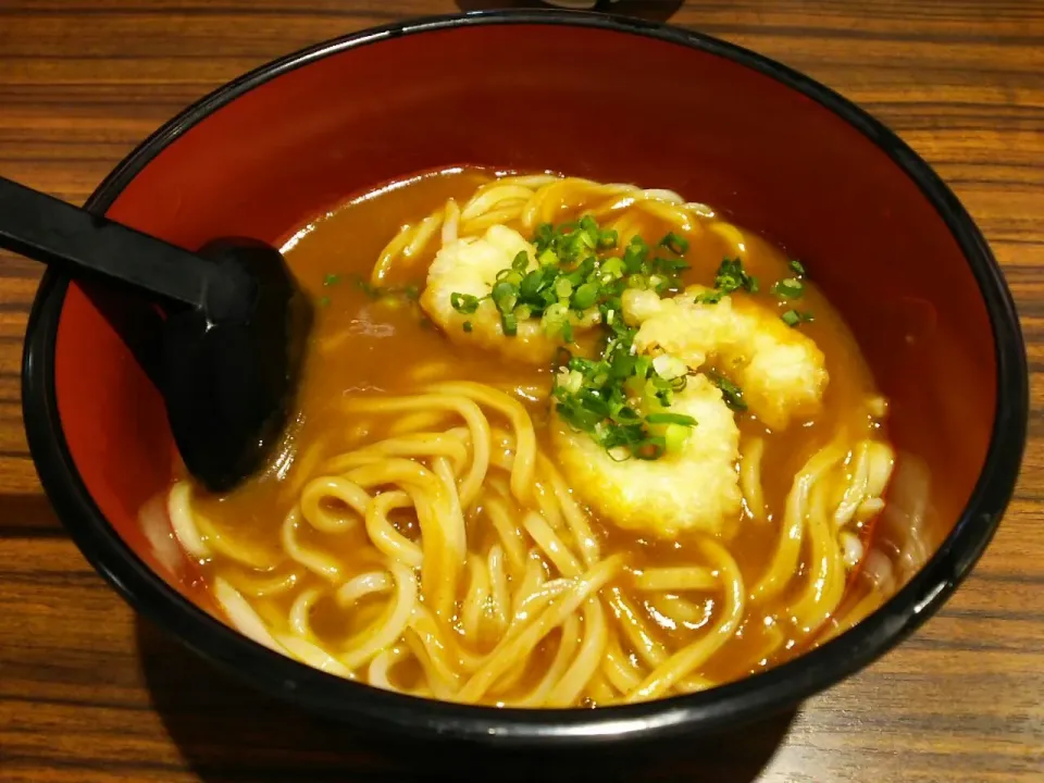 カレーうどん　小エビを入れてみたした^^|kamekameさん